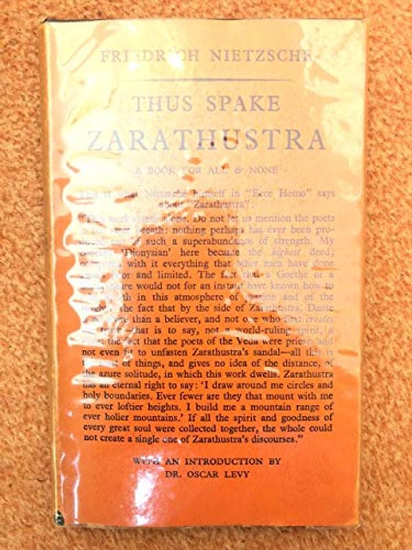 Cover Art for 9780041920192, Thus Spake Zarathustra by Friedrich Wilhelm Nietzsche