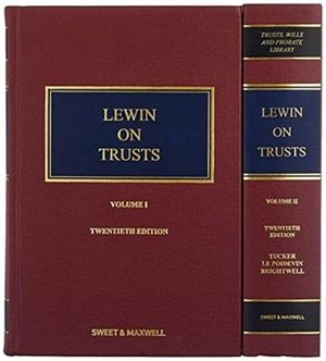 Cover Art for 9780414068056, Lewin on Trusts by Lynton Tucker, Nicholas Le Poidevin, James Brightwell