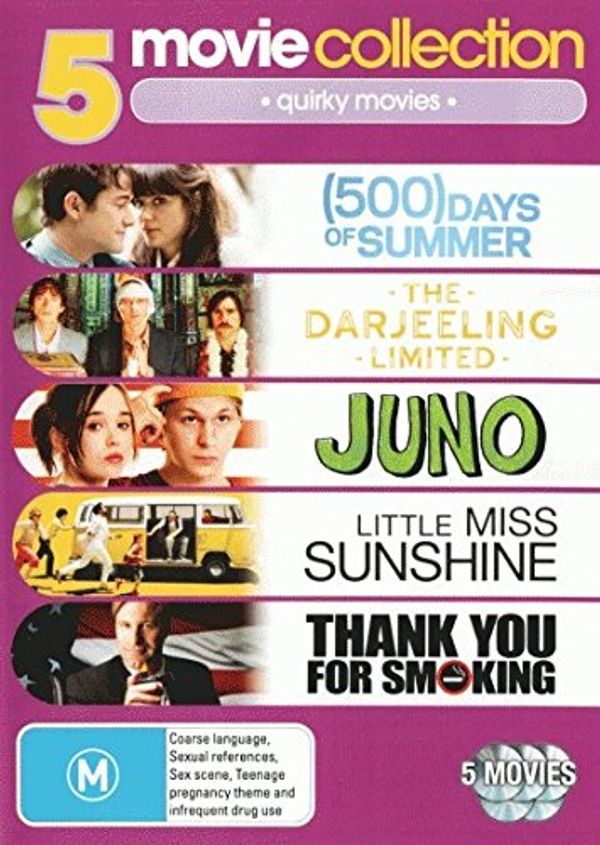 Cover Art for 9321337134604, Quirky Movies 5-pack ((500) Days of Summer/the Darjeeling Limited/juno/little Miss Sunshine/thank You for Smoking) by Unknown