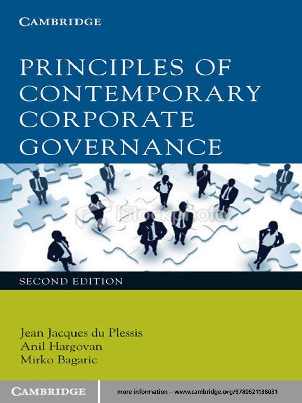 Cover Art for 9780511993879, Principles of Contemporary Corporate Governance by Jean Jacques du Plessis