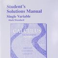 Cover Art for 9780321954329, Student Solutions Manual, Single Variable for Calculus by William L. Briggs