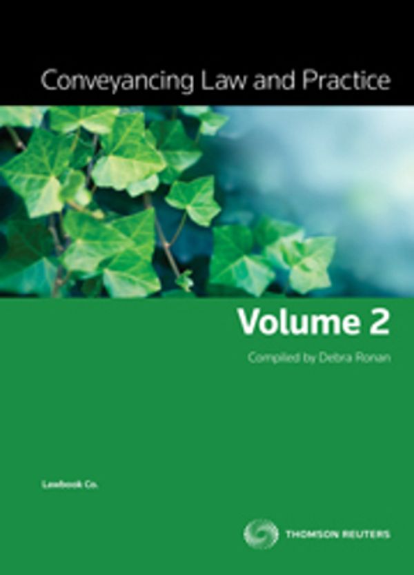 Cover Art for 9780455239248, Conveyancing Law and Practice Vol 2 by Ronan