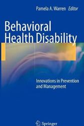 Cover Art for 9780387098135, Behavioral Health Disability by Warren, Pamela A., Hubbard, J. David