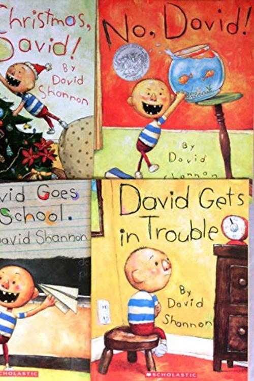 Cover Art for B00OHWSSD8, David Shannon Set Pack of 4 Books, It's Christmas David, No David, David Gets in Trouble, David Goes to School by unknown author