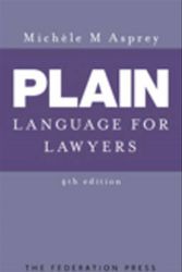 Cover Art for 9781862877757, Plain Language for Lawyers by Michele M. Asprey