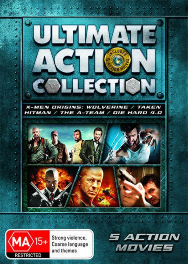 Cover Art for 9321337130316, Ultimate Action Collection (X-Men OriginsWolverine / Taken / Hitman / The A-Team / Die H... by Quinton Rampage Jackson,Maggie Grace,Bradley Cooper,Justin Long,Dougray Scott