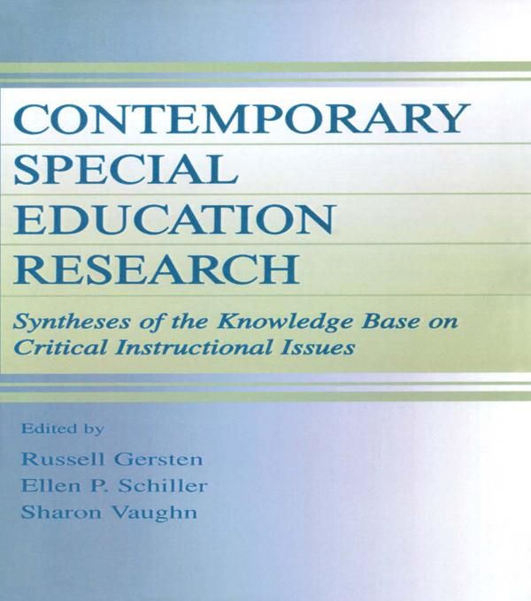 Cover Art for 9781135680626, Contemporary Special Education Research by Russell Gersten, Ellen P. Schiller, Sharon R. Vaughn