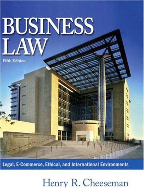 Cover Art for 9780131009417, Business Law by Henry R. Cheeseman