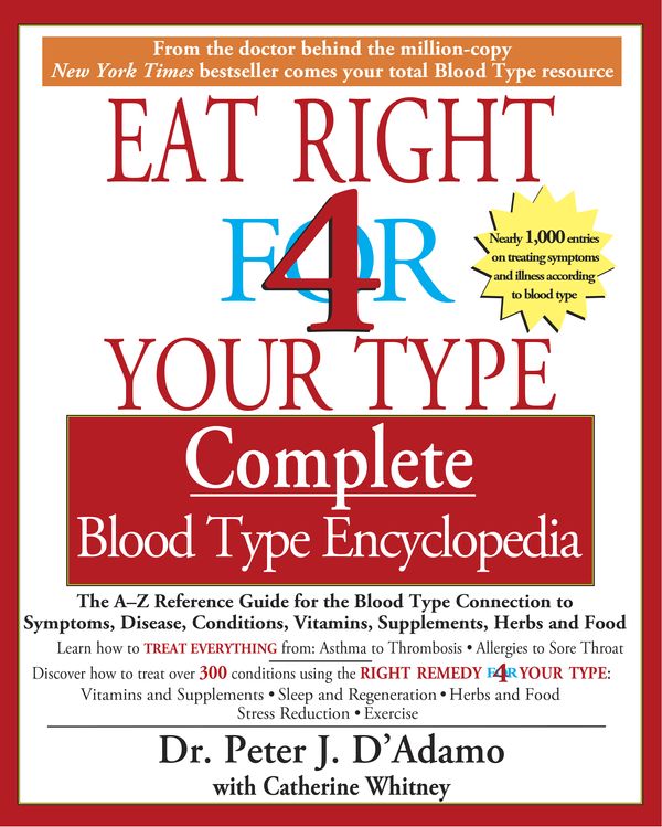 Cover Art for 9781573229203, Eat Right 4 Your Type Complete Blood Type Encyclopedia by Peter D'Adamo