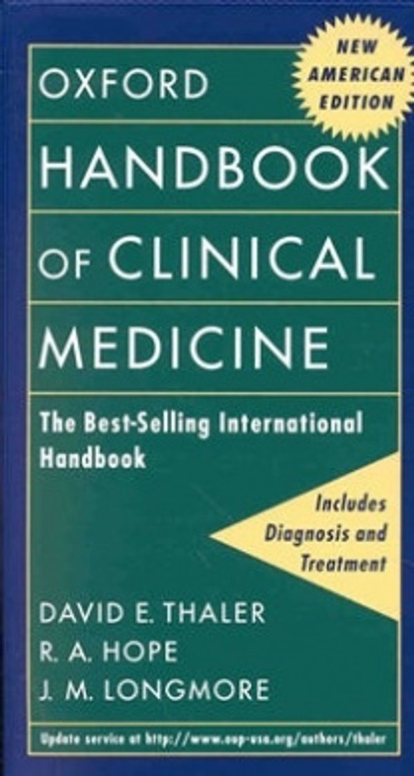 Cover Art for 9780195125726, Oxford Handbook of Clinical Medicine: American Edition by Thaler David E.