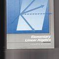 Cover Art for 9780471098904, Elementary Linear Algebra by Howard Anton