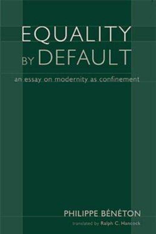 Cover Art for 9781932236330, Equality by Default by Phillipe Beneton