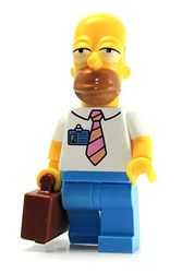 Cover Art for 0081175838360, LEGO Simpsons Minifigure - Homer Simpson (Power Plant Version with Suitcase)  71006 by LEGO