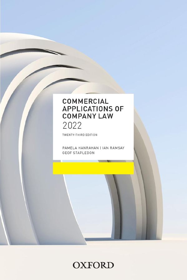 Cover Art for 9780190337209, Commercial Applications of Company Law 2022 by Hanrahan, Ramsay, Stapledon