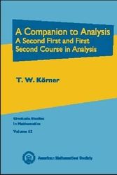 Cover Art for 9780821834473, A Companion to Analysis by T.W. Keorner