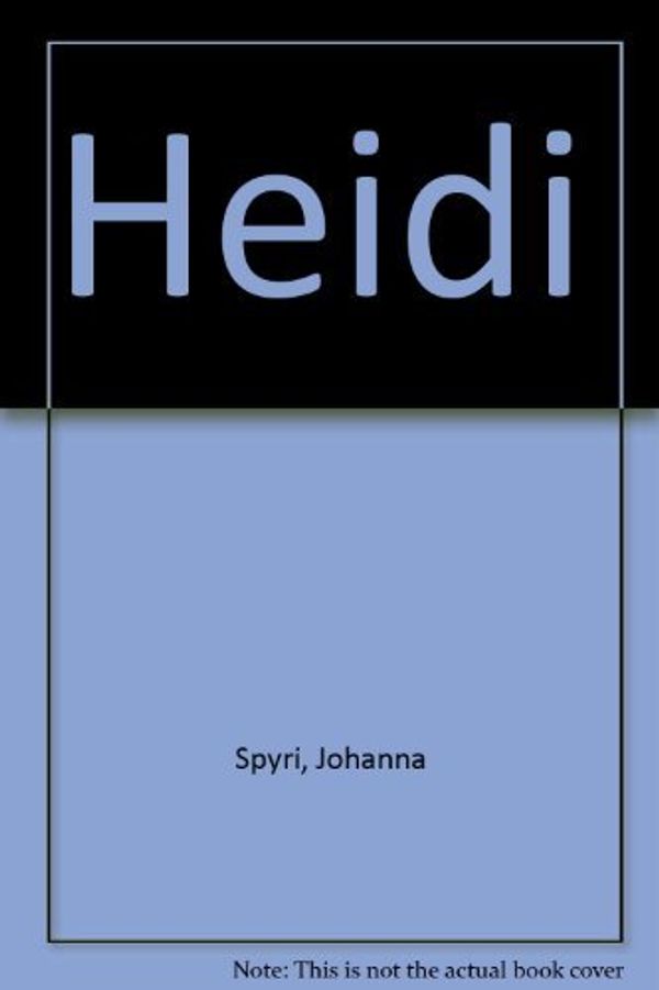 Cover Art for 9780861122691, Heidi by Johanna Spyri