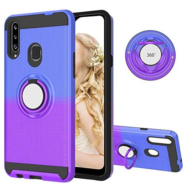 Cover Art for B081CTZ247, DAMONDY Galaxy A10S Case | Kickstand 360 Ring Holder | Military Grade | Drop Tested Protective | Gradient Defender Hybrid Hard | Phone Case Compatible with Samsung Galaxy A10S -Bule-Purple by 