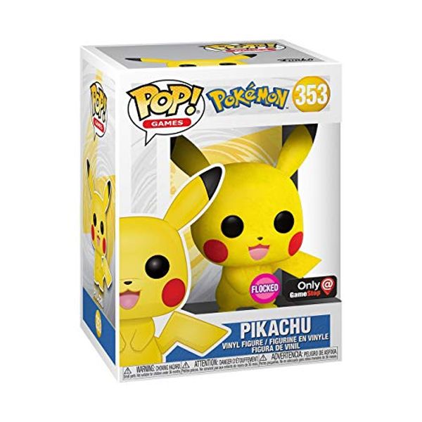 Cover Art for 0889698475242, Funko POP! Games: Pokemon - Pikachu [Flocked] #353 Exclusive by Unknown