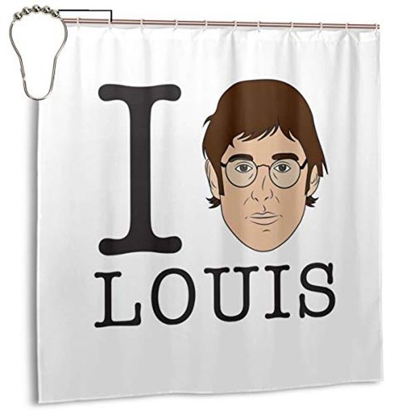 Cover Art for 6119411422708, Waterproof Polyester Fabric Shower Curtain I Love Louis Theroux Print Decorative Bathroom Curtain with Hooks,72" X 72" by 