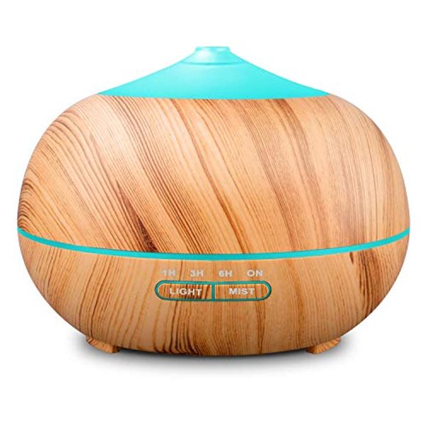 Cover Art for 0768390629958, Tenswall 400ml Wood Grain Essential Oil Diffusers Ultrasonic Humidifier Portable Aromatherapy Diffuser with Cool Mist and 7 Colour Changing LED Lights Aroma Diffuser, Waterless Auto off Air Purifiers by 