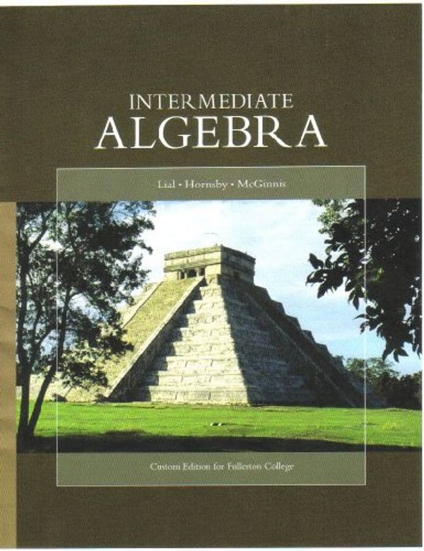 Cover Art for 9781256158783, Intermediate Algebra by Margaret L. Lial