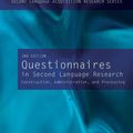 Cover Art for 9780415998208, Questionnaires in Second Language Research: Construction, Administration, and Processing by Dörnyei, Zoltán, Tatsuya Taguchi