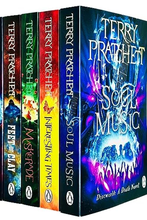 Cover Art for 9789124276768, Terry Pratchett Discworld Novels Series 4 - 5 Books Collection Set (Soul Music, Interesting Times, Maskerade, Feet Of Clay, Hogfather) by Terry Pratchett