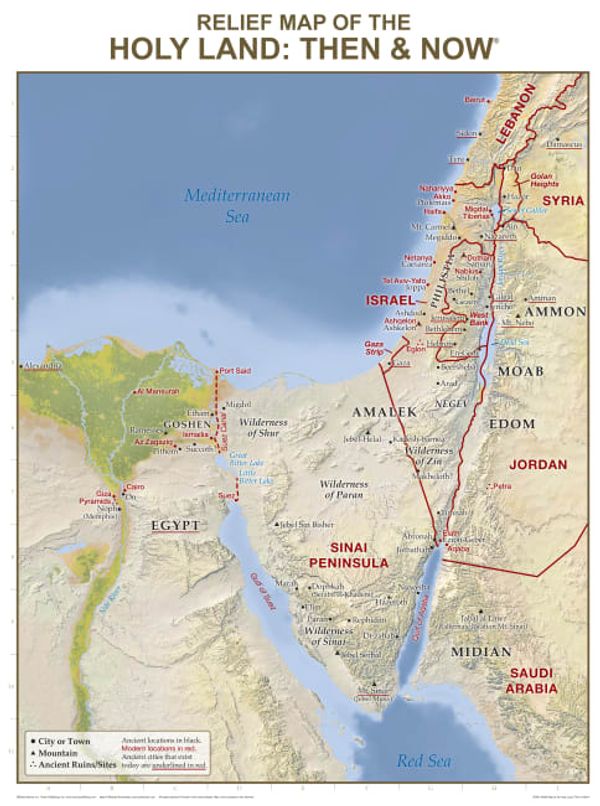 Cover Art for 9781628621624, Relief Map of the Holy Land: Then and Now Wall Chart (Charts) by Rose Publishing