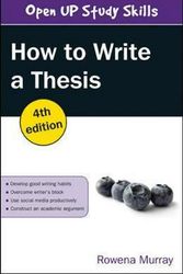 Cover Art for 9780335262069, How to Write a Thesis by Rowena Murray