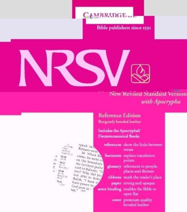 Cover Art for 9780521509343, NRSV Reference Edition with Apocrypha Burgundy bonded leather NRA22: New Revised Standard Version Reference Edition with Apocryphal/Deuterocanonical Books by Cambridge University Press