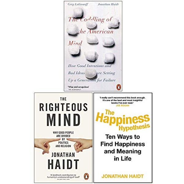 Cover Art for 9789123772377, Jonathan haidt collection 3 books set (happiness hypothesis, the righteous mind, coddling of the american mind [hardcover]) by Jonathan Haidt, Greg Lukianoff