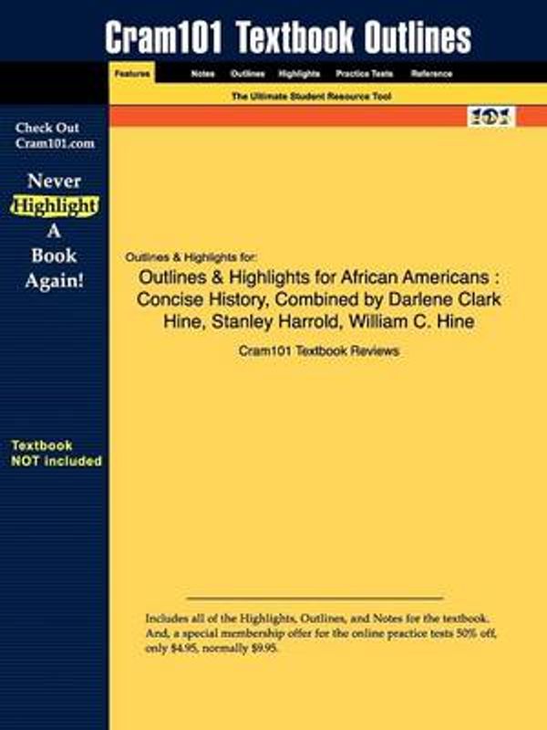 Cover Art for 9781616547769, Outlines & Highlights for African Americans by Cram101 Textbook Reviews