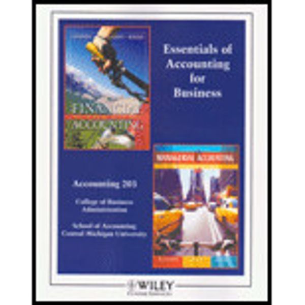 Cover Art for 9780470899007, Essentials of Accounting for Business by Paul D Kimmel,Jerry J Weygandt,Donald E Kieso