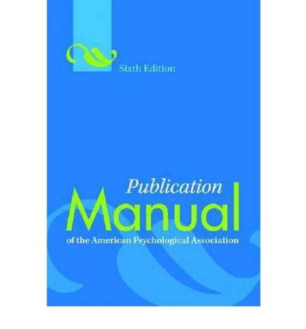 Cover Art for B0092I4LGA, Publication Manual of the American Psychological Association by American Psychological Association
