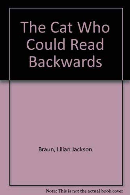 Cover Art for 9780753160879, The Cat Who Could Read Backwards by Lilian Jackson Braun