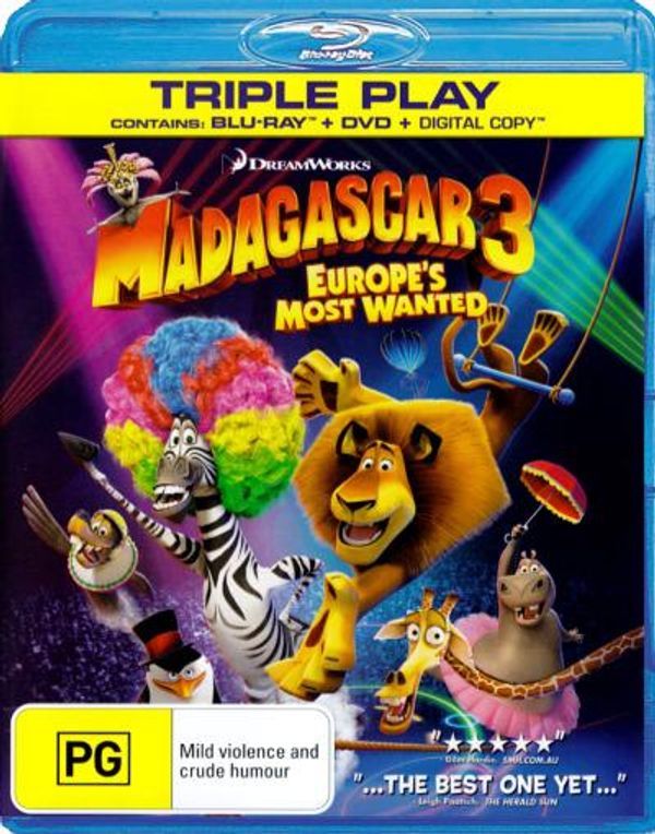 Cover Art for 9324915039377, Madagascar 3 - Europe’s Most Wanted | Blu-ray + DVD + Digital Copy by Ben Stiller,Jada Pinkett Smith,David Schwimmer,Chris Rock,Eric Darnell