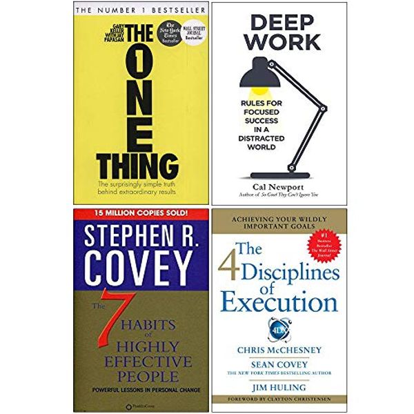 Cover Art for 9789123898978, The One Thing, Deep Work, The 7 Habits of Highly Effective People, 4 Disciplines of Execution 4 Books Collection Set by Gary Keller, Cal Newport, Stephen R. Covey, Sean Covey