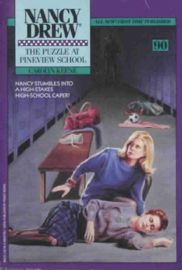 Cover Art for B00CCX9CXY, The Puzzle at Pineview School (Nancy Drew Book 90) by Carolyn Keene