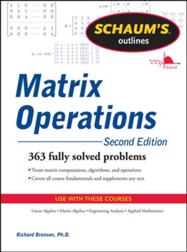 Cover Art for 9780071756044, Schaum's Outline of Matrix Operations by Richard Bronson