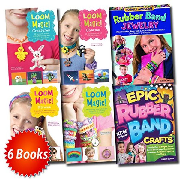 Cover Art for 9788033656241, New Magic Loom Rubber Band Bracelet 6 Books Set 125+ projects Collection Rainbow (Loom Magic!: 25 Awesome, Loom Magic Charms!, Loom Magic Xtreme, Loom Magic Creatures!, Epic Rubber Band Crafts, Totally Awesome Rubber Band Jewelry) by 