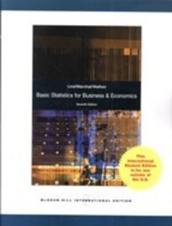 Cover Art for 9780071313803, Basic Statistics for Business and Economics by Douglas Lind, William Marchal, Samuel Wathen