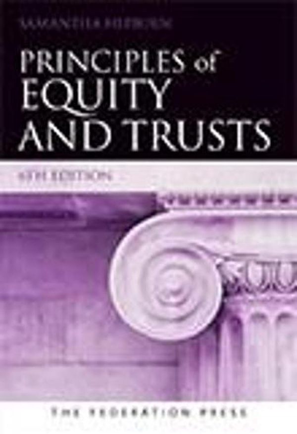 Cover Art for 9781760022495, Principles of Equity and Trusts 6th Ed by Samantha Hepburn