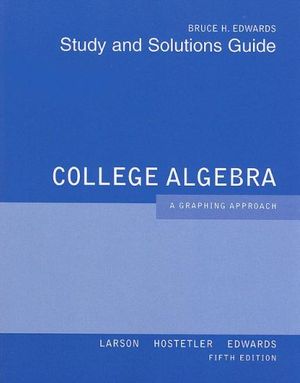 Cover Art for 9780618851911, College Algebra Study and Solutions Guide: A Graphing Approach by Bruce H Edwards