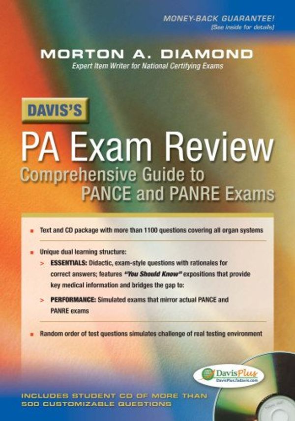 Cover Art for 9780803618732, Davis's PA Exam Review by Morton A. Diamond MD  FACP  FAHA  FACC(E)