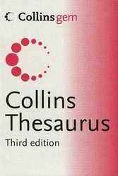 Cover Art for 9780060825720, Collins Gem Thesaurus, 3rd Edition by Harpercollins Publishers Ltd
