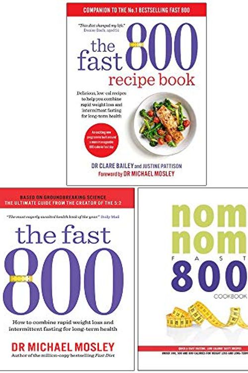 Cover Art for 9789123858811, Fast 800 Recipe Book, The Fast 800, Nom Nom Fast 800 Cookbook 3 Books Collection Set by Dr. Clare Bailey, Justine Pattison, Michael Mosley, Lota