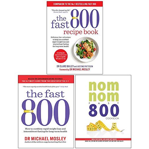 Cover Art for 9789123858811, Fast 800 Recipe Book, The Fast 800, Nom Nom Fast 800 Cookbook 3 Books Collection Set by Dr. Clare Bailey, Justine Pattison, Michael Mosley, Lota