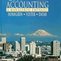 Cover Art for 9780132329019, Cost Accounting: A Managerial Emphasis by Charles T. Horngren, George Foster, Srikant M. Datar