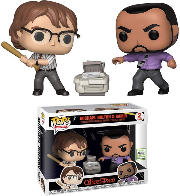 Cover Art for 9899999375692, Funko Michael Bolton & Samir (2019 Spring Con Exc) Pop Movies Vinyl Figure & 1 Compatible Protector Bundle (36968 - B) by Unknown