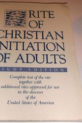 Cover Art for 9780930467944, Rite of Christian Initiation of Adults by Catholic Church